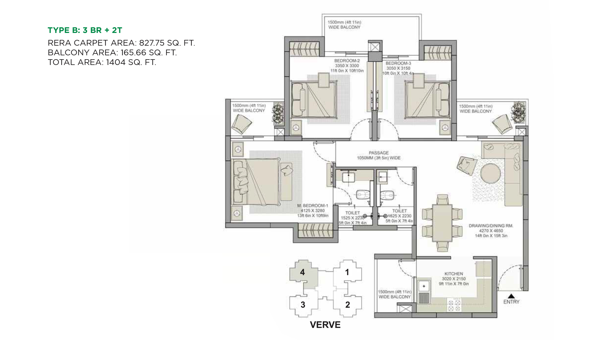 1 BHK Plan