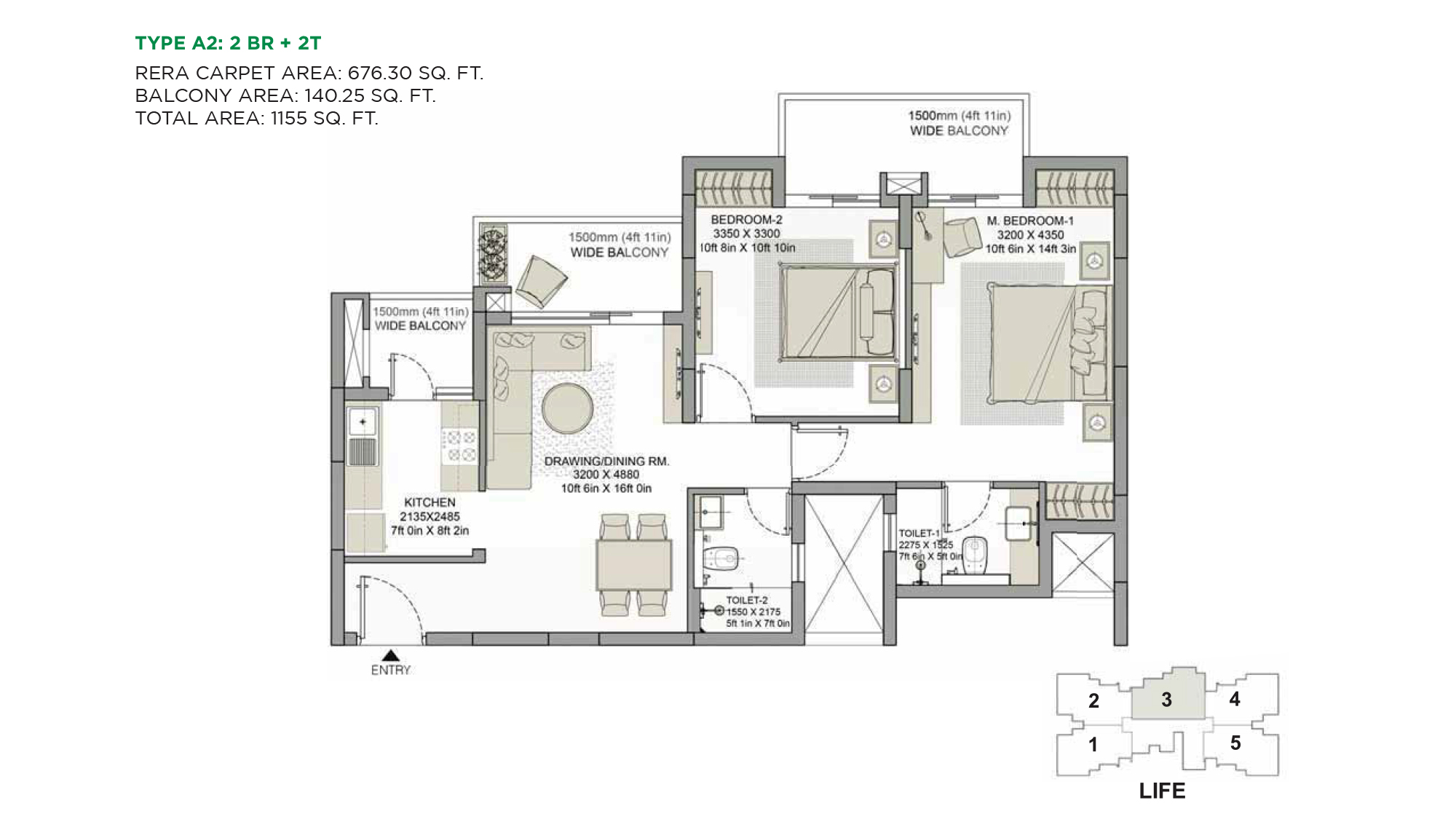 1 BHK Plan